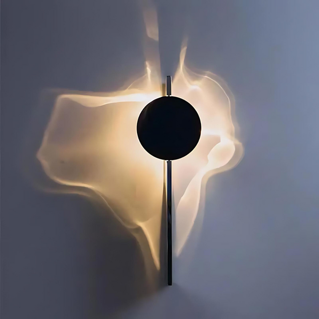 Stainless steel wall lamp with warm LED ambient glow for living room