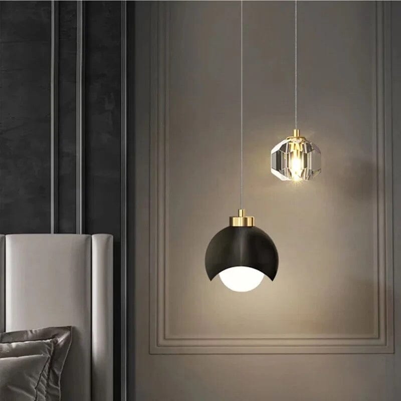 Elaria Pendant Light with Dual-Tier Crystal Prisms