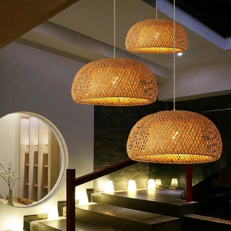 Bamboo Lampshade Detail for Home Decor