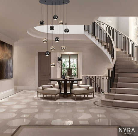 Glass Chandelier Dazzling Light Display Accent