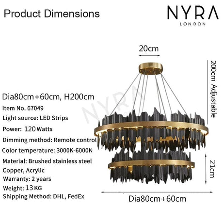 Steel Chandelier Circular Design Modern Homes