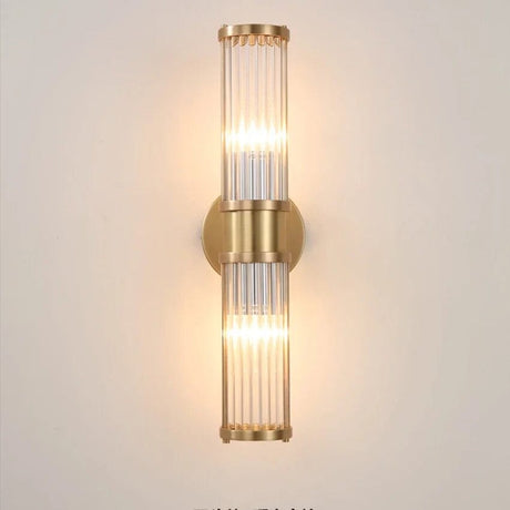 Gold wall sconce fixture