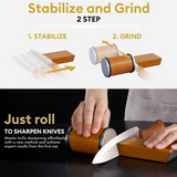 Magnetic knife holder with preset sharpening angles