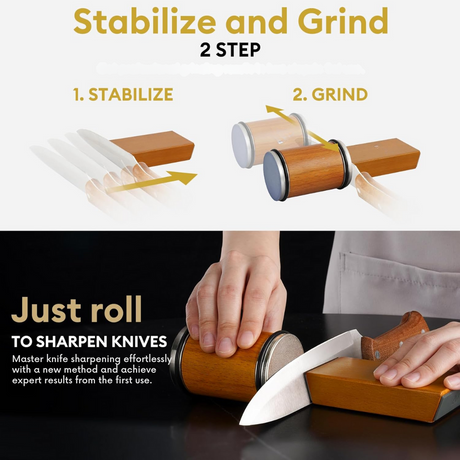 Magnetic knife holder with preset sharpening angles