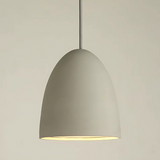White pendant light warm ambient glow scene