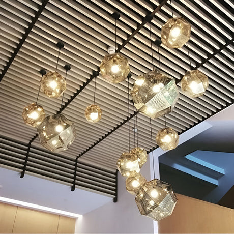 Geometric Round Pendant Light for Dining Room