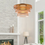 Glass Pendant Lamp Multi-Layer Configuration