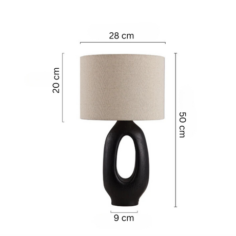 Plated iron table lamp for everyday use