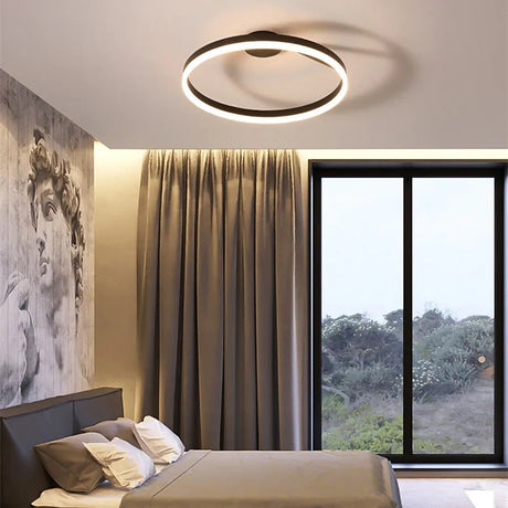 Gold Ceiling Light LED Soft Ambient Glow Design - OpalDwell
