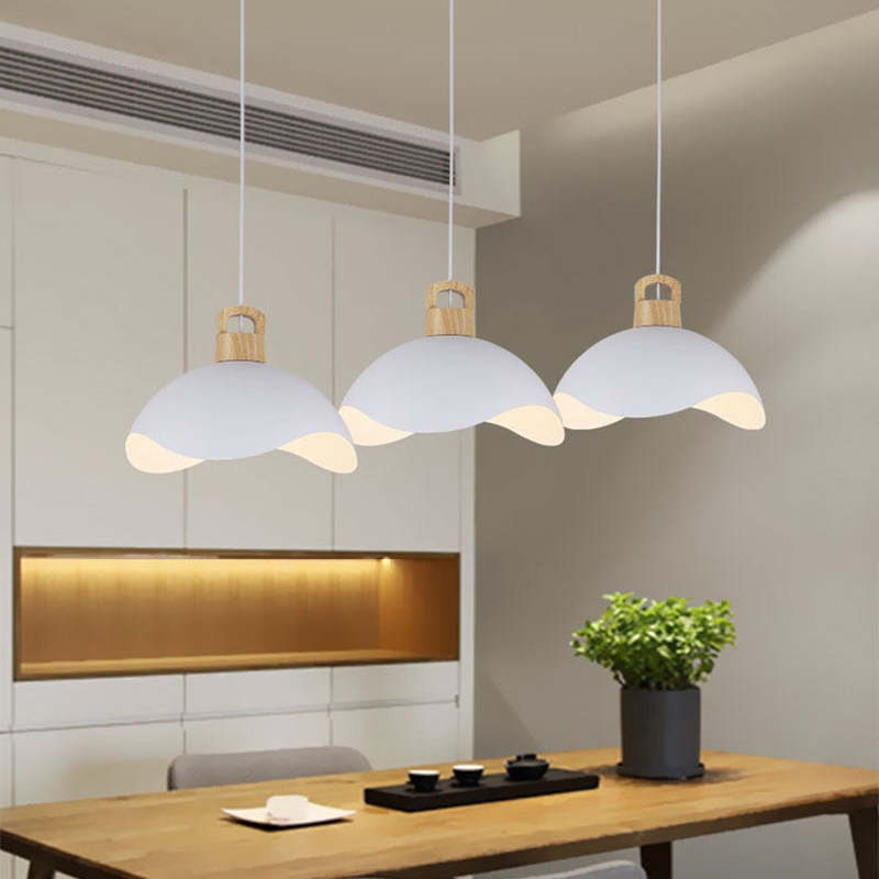 Black Metal Pendant Light for Bedroom Ambient Glow