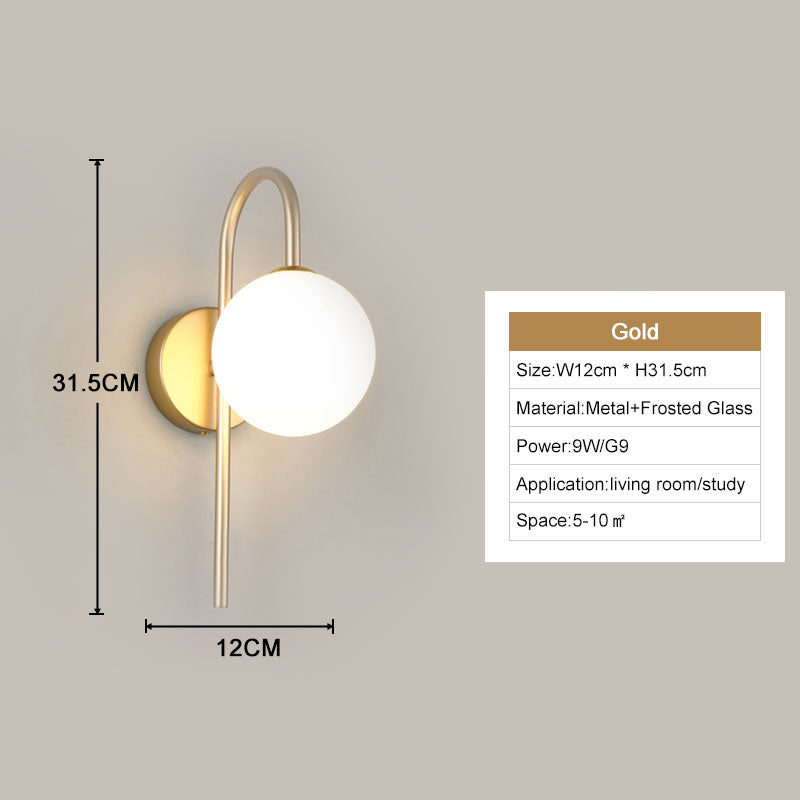 Modern Wall Light Available in Black and Gold