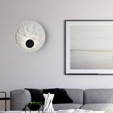 LunaSphere Resin Wall Lamp in a living room setting | OroDwell