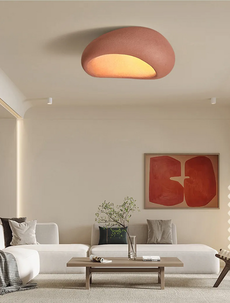 Ceiling lamp with distinctive sculptural silhouette