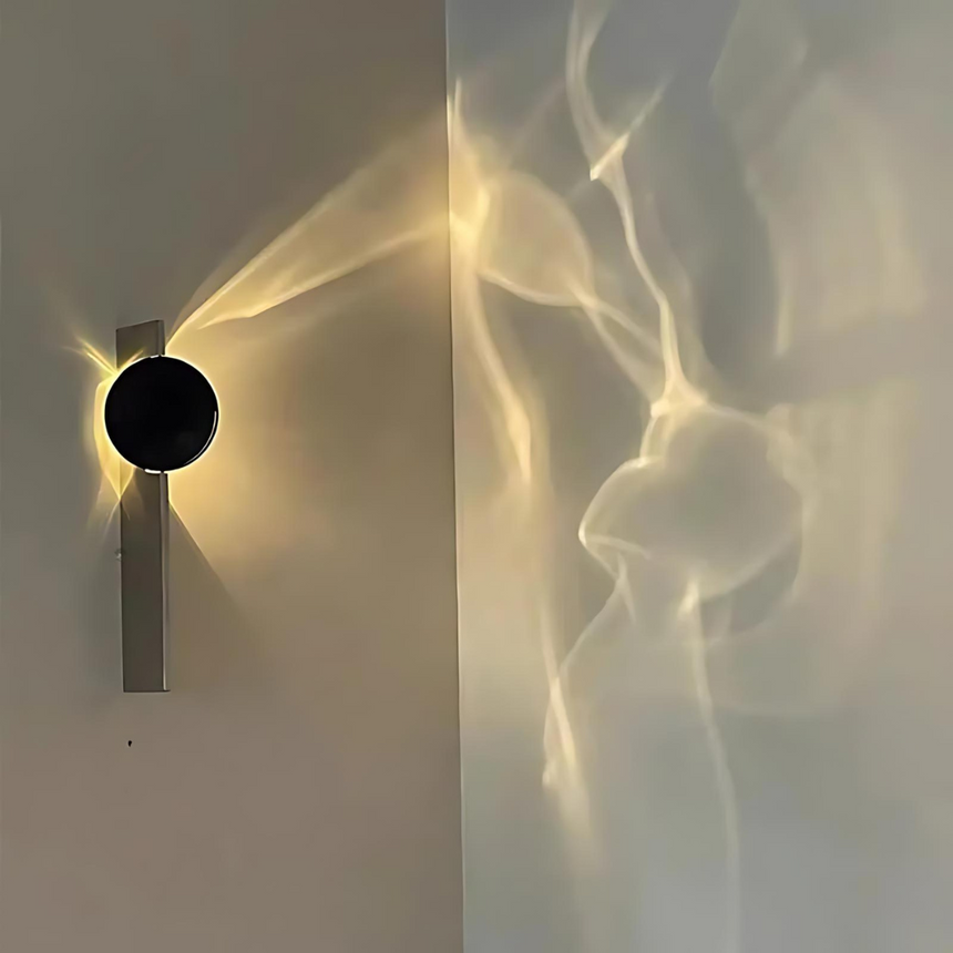 Wall mounted steel lamp for hallway and corridor lighting