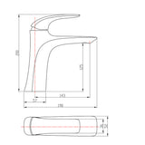 Single lever bathroom vessel faucet for modern bathroom decor