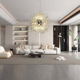 Crystal dandelion pendant light adjustable design