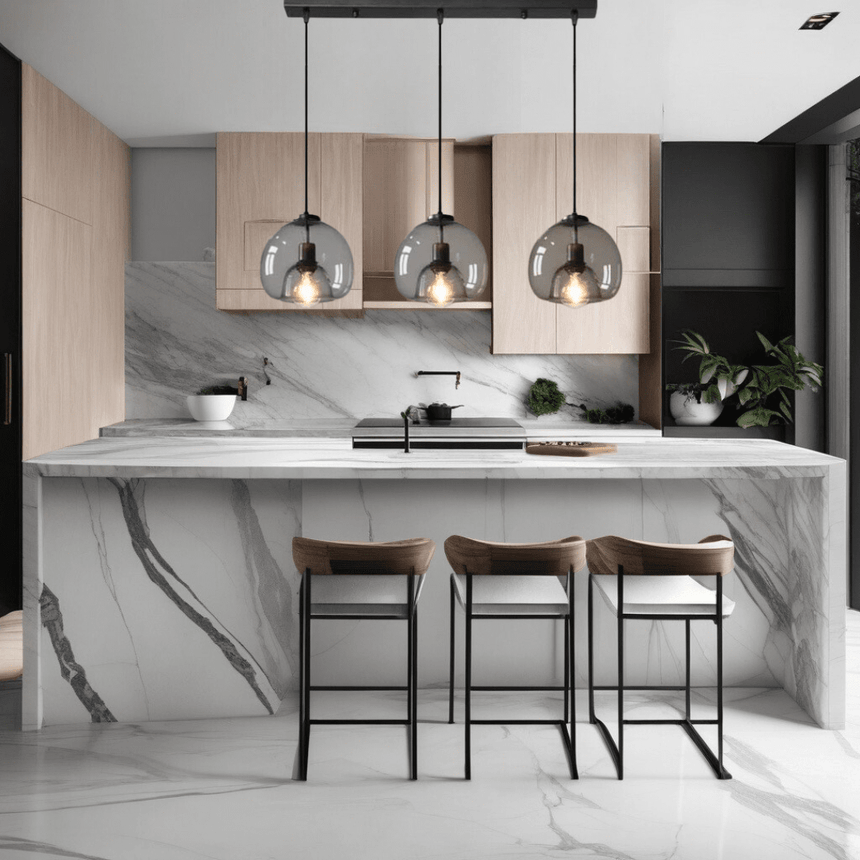 Lucento Glass Pendant Light Full Product View | OroDwell