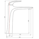 Vessel bathroom sink faucet with easy installation design