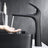 Vessel bathroom sink faucet with single-handle one-hole design