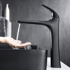Vessel Bathroom Sink Faucet Single Handle Brass One-Hole Decor