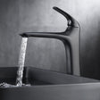 Single lever bathroom vessel faucet with one-hole sink installation