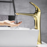 Vessel bathroom sink faucet - antique black and chrome finish