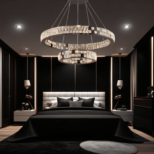 black chandelier ring design for dining room
