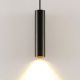 Black Aluminum Tube Pendant Light For Modern Kitchen - OpalDwell
