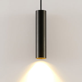 Black Aluminum Tube Pendant Light For Modern Kitchen - OpalDwell