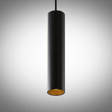 Black Pendant Light With Gold Reflector For Warm Glow - OpalDwell