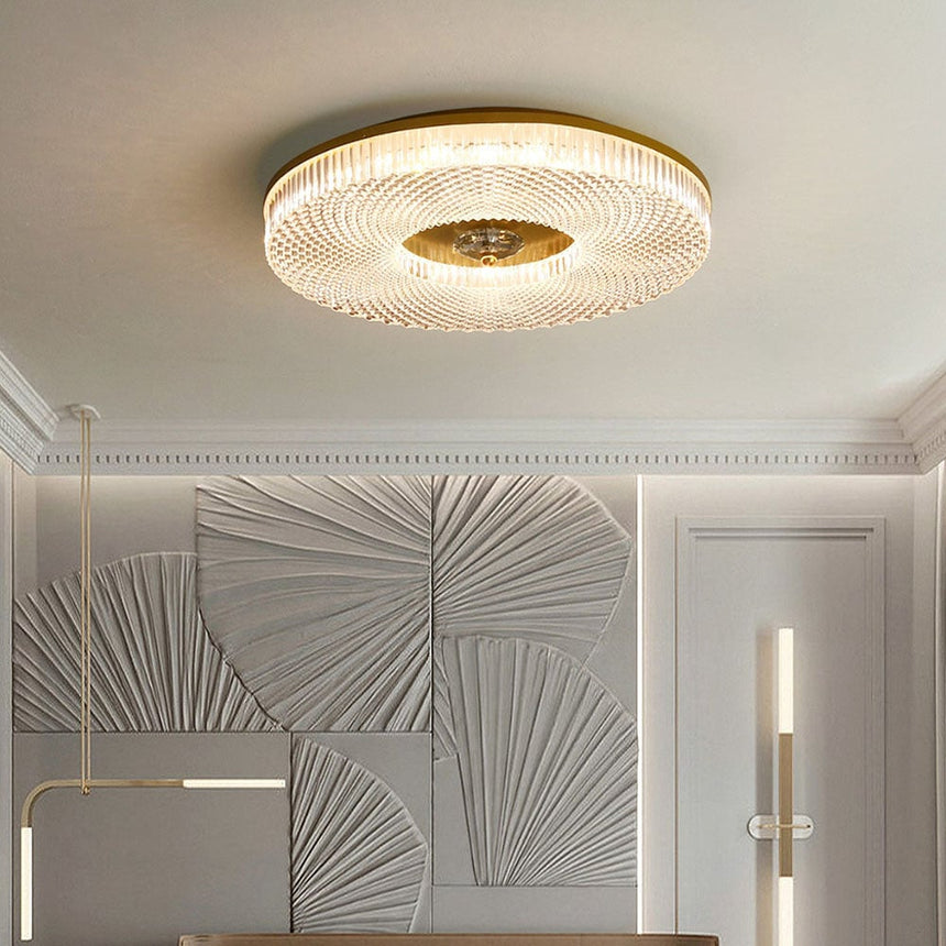 Slim LED Flush Mount Ceiling Light Metal Acrylic