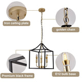 Black Birdcage Chandelier for Farmhouse Interiors