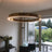 LyraHalo Metal Pendant Light Black and Gold Finish Detail