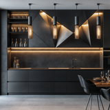 Iron pendant light for minimalist interiors