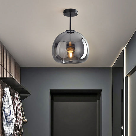 Black and gold ceiling light close-up detail