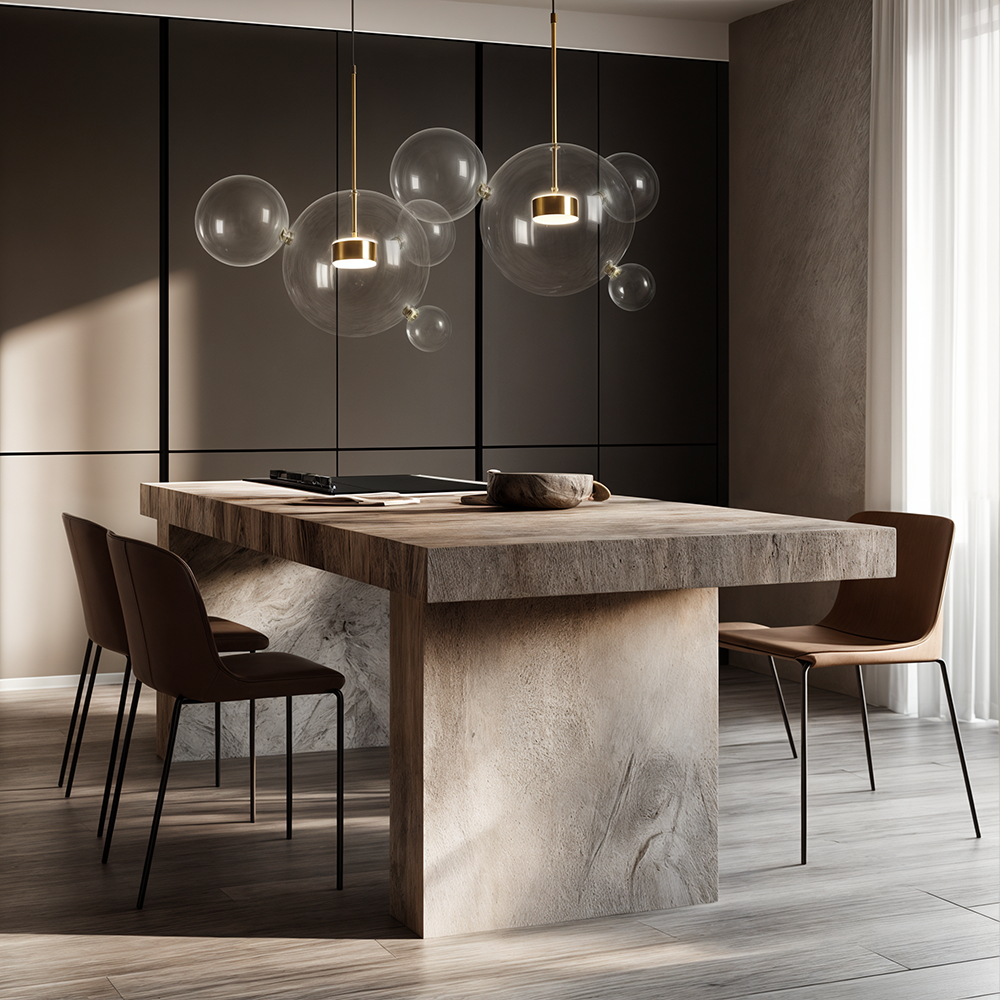 Bubble Glass Pendant Light for Kitchen