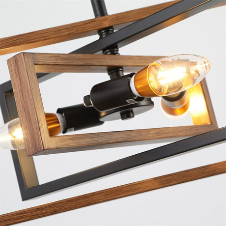 Wood Chandelier for Kitchen and Living Room