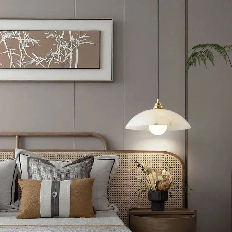 Pendant light with adjustable cord detail