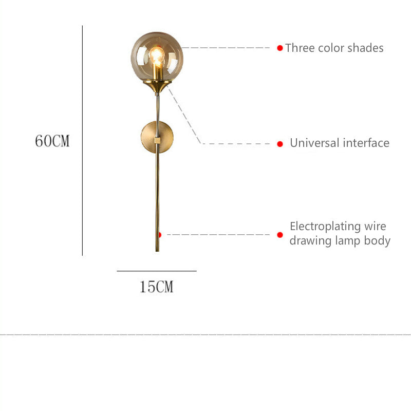 Modern wall lighting fixture close-up
