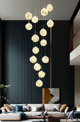 Glass Orb Chandelier Final Detail View