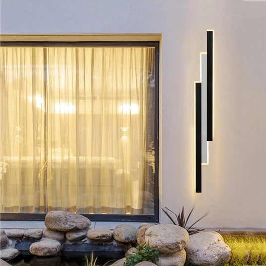 Porch lighting fixture at dusk