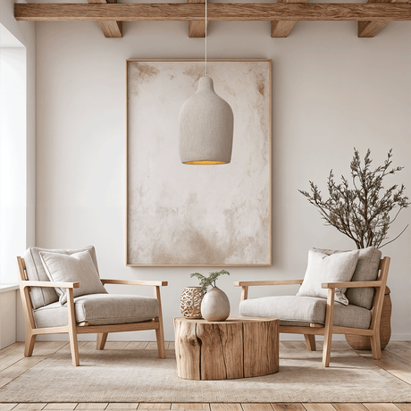 Polystyrene Resin Finish Pendant Light Design Detail | OroDwell