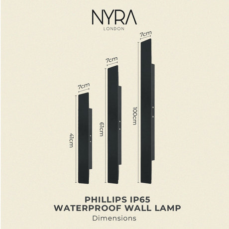 Weatherproof wall light for patio spaces