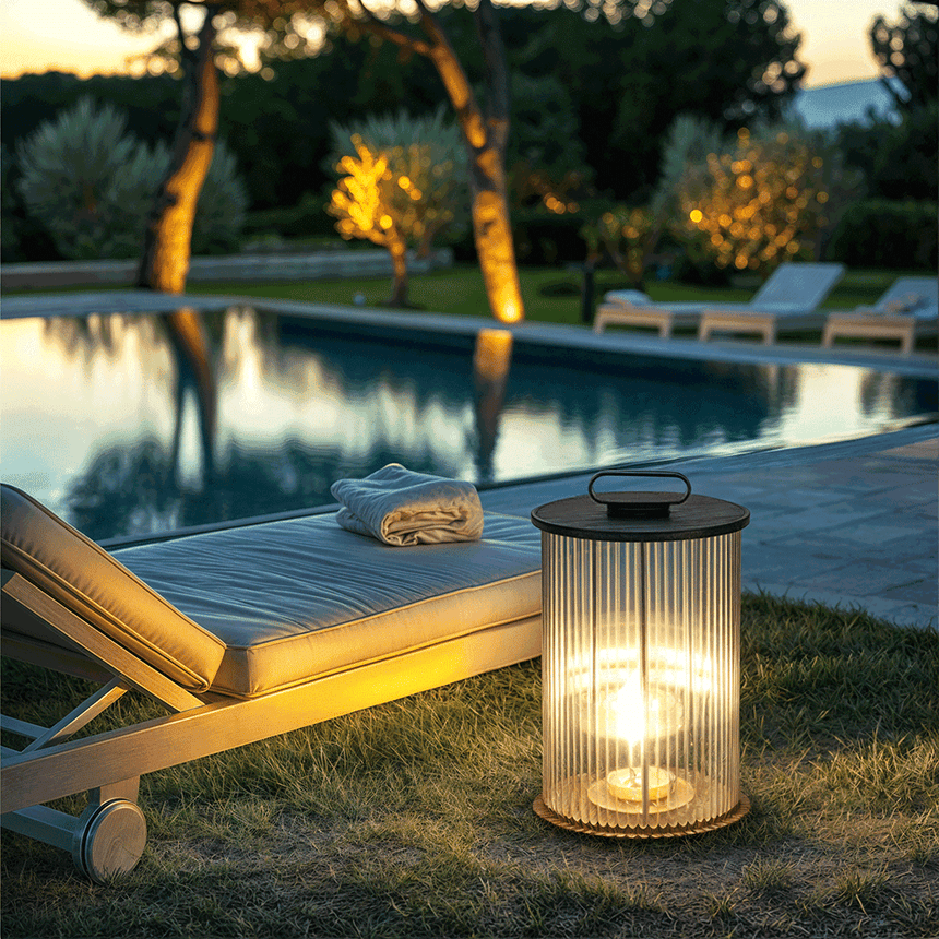 Portable outdoor light with handle