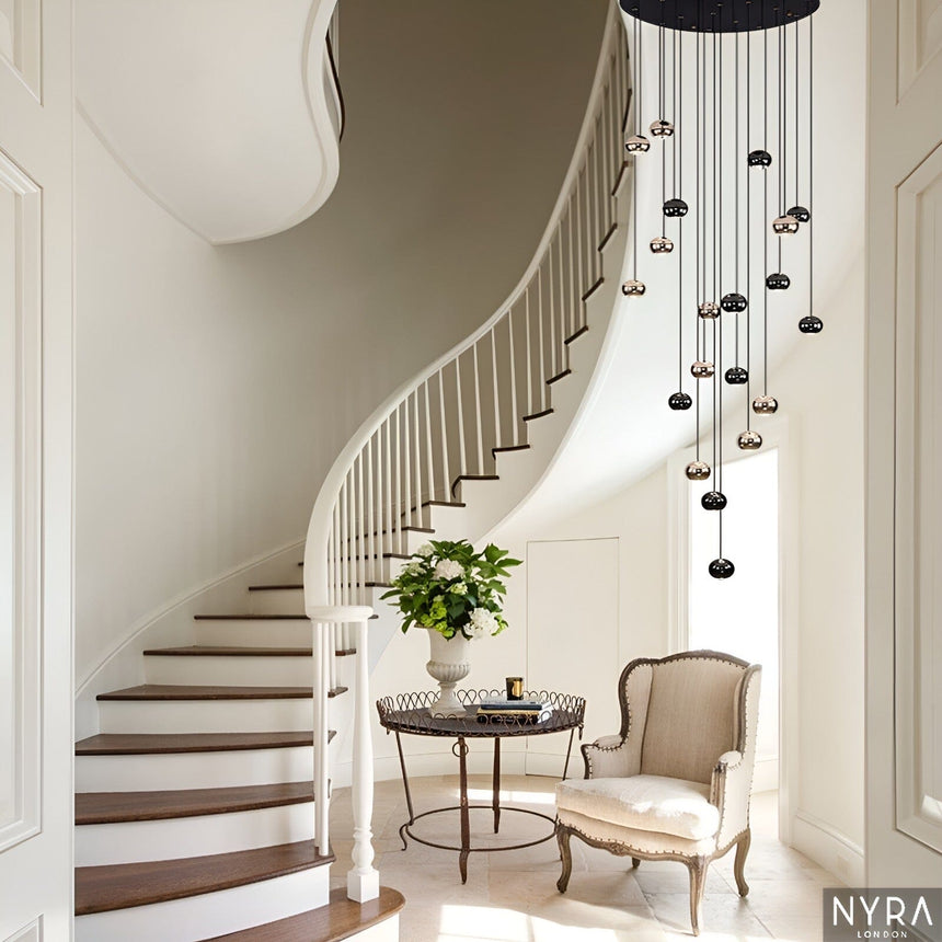 Raindrop Chandelier Cord Pendant Installation