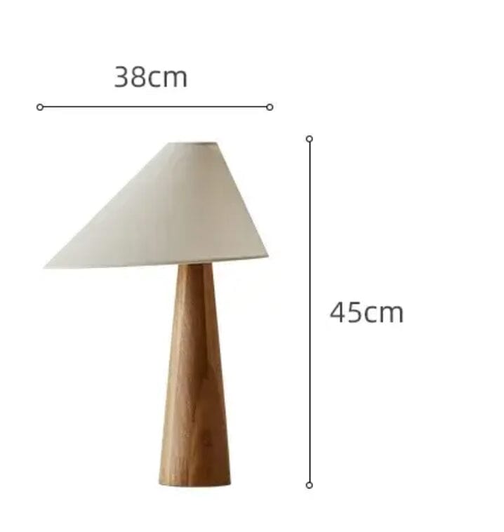Vintage Wood Floor Lamp Fabric Shade Detail