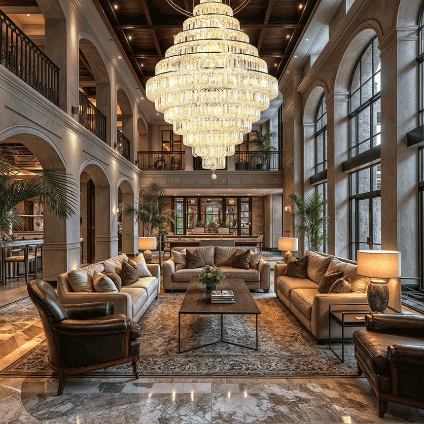 Crystal Chandelier for Staircase Accent Piece