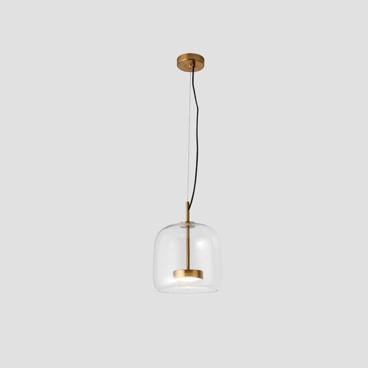 Metal and Glass Pendant Lamp Detail