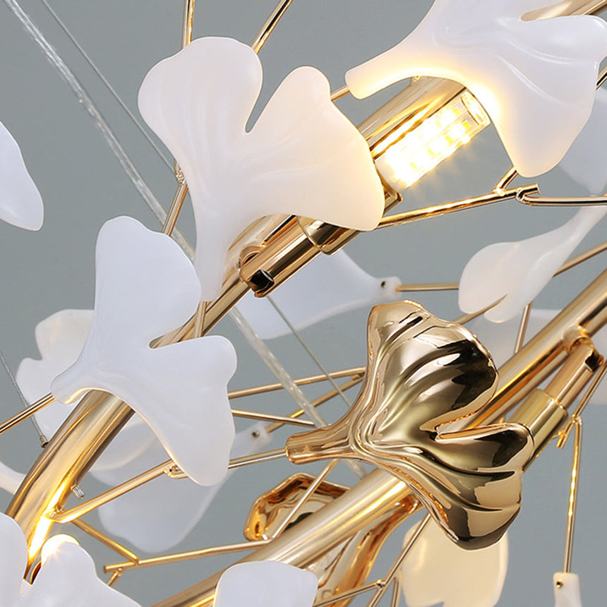 Ceramic Chandelier Installed for Cozy Ambiance