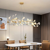 Ceramic and Metal Chandelier with Warm LED Light